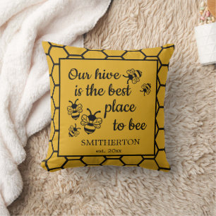 Honeybee Hive Best Place to Bee Family Kissen