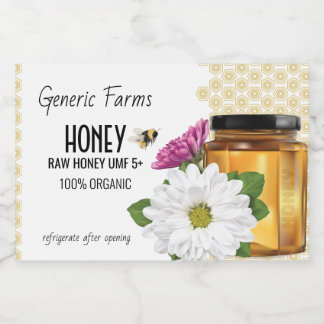 Honeybee Honey Jar Lebensmitteletikett