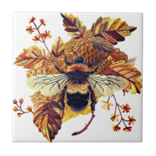 HoneyBee HoneyComb Autumn White   Fliese