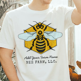 Honeybee Honeycomb Bee Farm Apiary Personalisiert T-Shirt