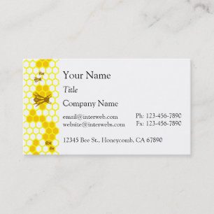 Honeybee Honeycomb Custom Business Cards Visitenkarte