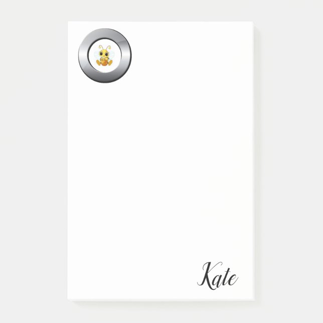 Honeybee-Hummel Post-it Klebezettel (Vorderseite)