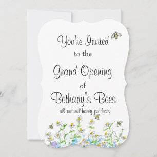 Honeybee Open House Custom Invitation Chamomile Einladung