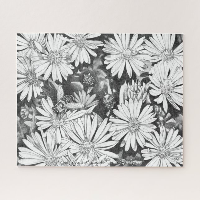 Honeybee Puzzle Personalisierte Blume Puzzle Art P (Horizontal)