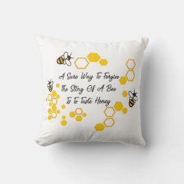 Honeybee Throw Pillow Kissen