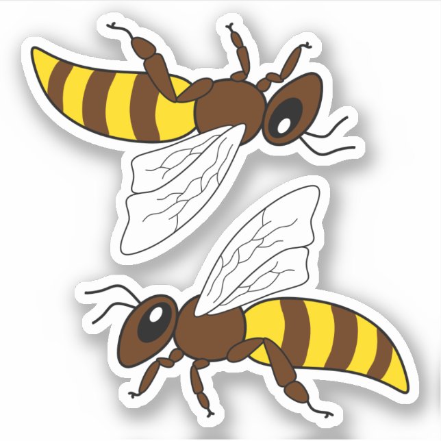 Honeybee Vinyl Stickers Aufkleber (Vorderseite)