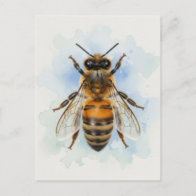 Honeybee – Watercolor Guardian Postkarte (Vorderseite)