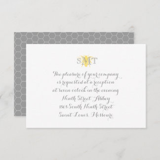 Honeybee Wedding Reception Card Einladung