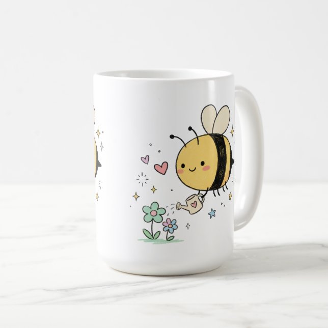  Honeybee Wildflowers Pollinator for Gardeners  Kaffeetasse (VorderseiteRechts)