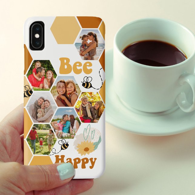 Honeycomb 7 Foto Collage Bee Happy Case-Mate iPhone Hülle (Von Creator hochgeladen)