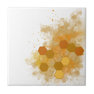Honeycomb Alcohol Ink Fliese