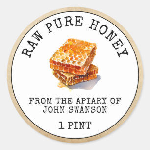 Honeycomb Apiary Honeycomb Runder Aufkleber