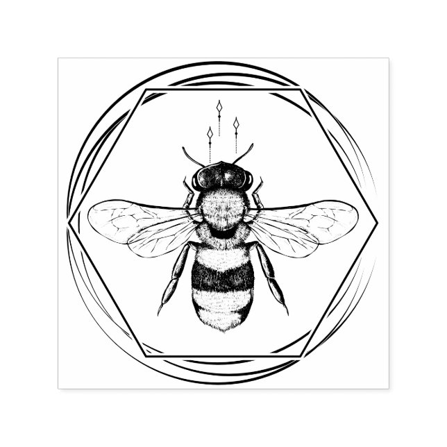 Honeycomb Apiary Skincare Tattoo Art Bee Permastempel (Design)