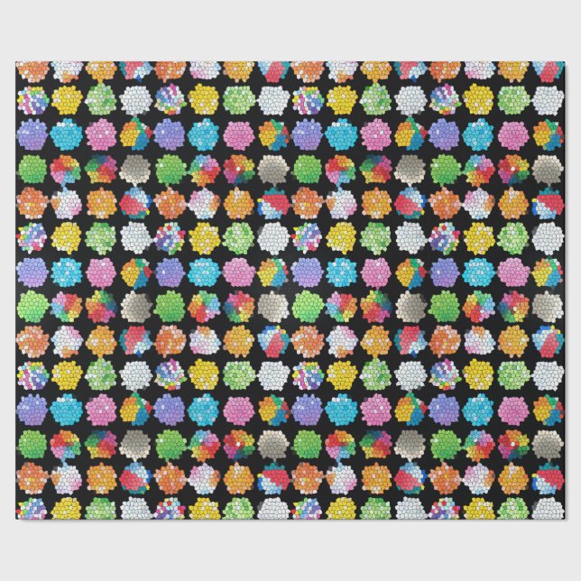 Honeycomb Beachballs Geschenkpapier (Saum)