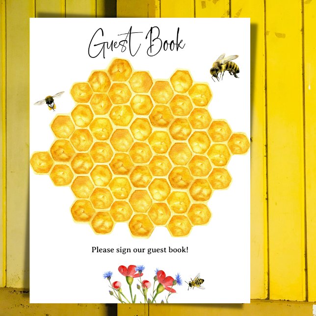 Honeycomb Bee Baby Shooter Guest Book Game Poster (Von Creator hochgeladen)
