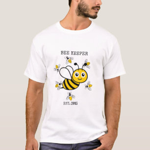 Honeycomb Bee Farm Beekeeper personalisieren T-Shirt