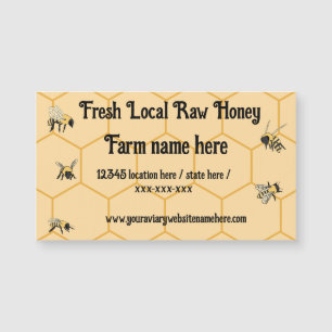 Honeycomb Bee Farm Business Magnetkarte