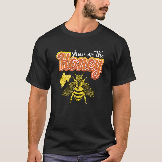 Honeycomb Bee Hive Beekeeper T-Shirt (Vorderseite)