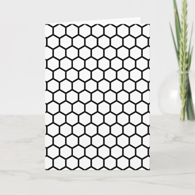 Honeycomb Bee Hive Hexagonal Muster Karte (Vorderseite)