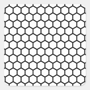 Honeycomb Bee Hive Hexagonal Muster Quadratischer Aufkleber