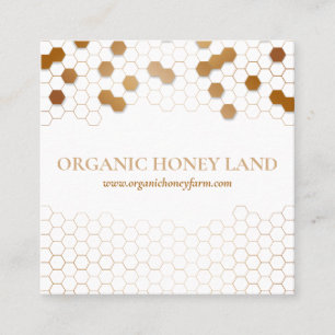 Honeycomb Bee keeper Apiarist Quadratische Visitenkarte