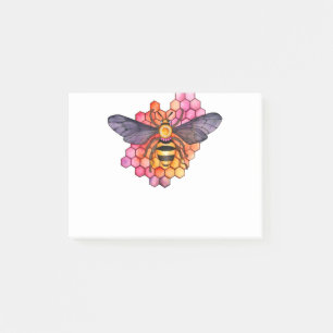Honeycomb Bee Post-it Klebezettel