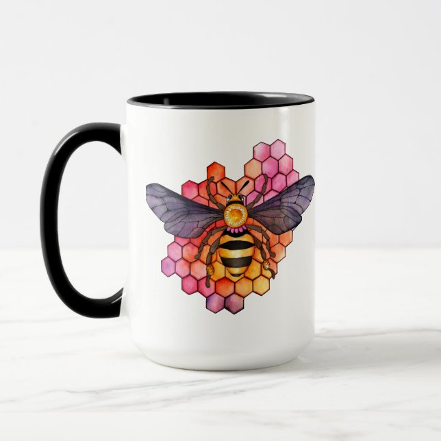 Honeycomb Bee Tasse (Links)