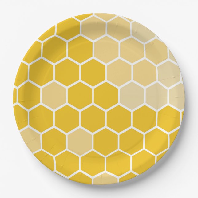 Honeycomb Bee Themed Party Teller (Vorderseite)