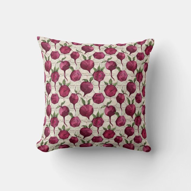 Honeycomb Beetroots Pillow Kissen (Vorderseite)