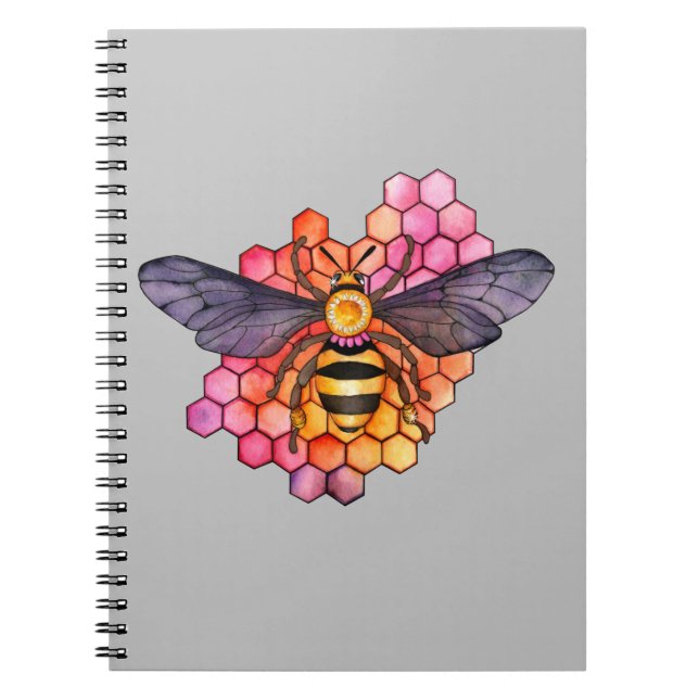 Honeycomb-BienenNotebook Notizblock (Vorderseite)
