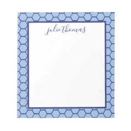 Honeycomb Blue and Navy Notepad Notizblock