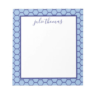 Honeycomb Blue and Navy Notepad Notizblock