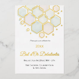 Honeycomb Corporate Elegance Gold Geometric Folien Feiertagskarte