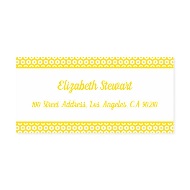 Honeycomb Design Rücksendeadresse Selbstfarbige Br Permastempel (Design)