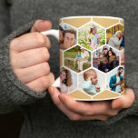 Honeycomb Foto Collage 17 Bild Kaffeetasse<br><div class="desc">Erstellen Sie Ihr eigenes Foto-Mosaik im Wabenmuster. Die Fotovorlage ist für Sie Set, 17 Ihrer Lieblingsbilder von Freunden, Familie, Haustieren, Ferien etc. hinzuzufügen. Ihre Bilder werden in Hexagon-Form dargestellt, um die Wabenbrille zu bilden und in Reihen von verlassen nach rechts zu arbeiten. Das Design ist in warmen Honig beige und...</div>