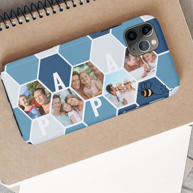 Honeycomb Foto Collage Papa oder 4 Letter Name Case-Mate iPhone Hülle (Von Creator hochgeladen)