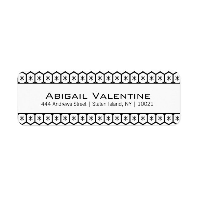 HoneyComb Geomtric-Rücksendeadressen-Aufkleber (Vorne)