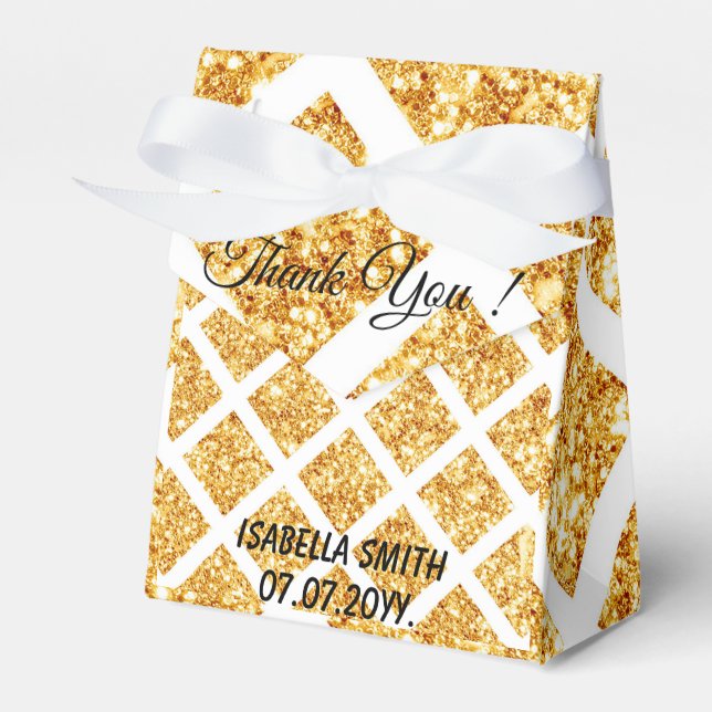 Honeycomb Gold Glitzer Boho Popular Collection Geschenkschachtel (Vorderseite)