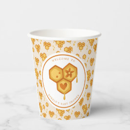 Honeycomb Honey Bee Niedlich Baby Dusche Pappbecher