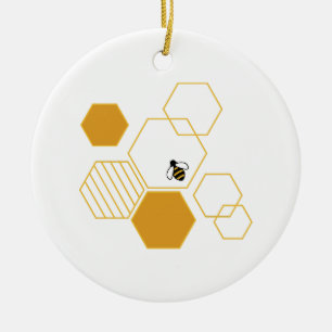 Honeycomb Keramik Ornament