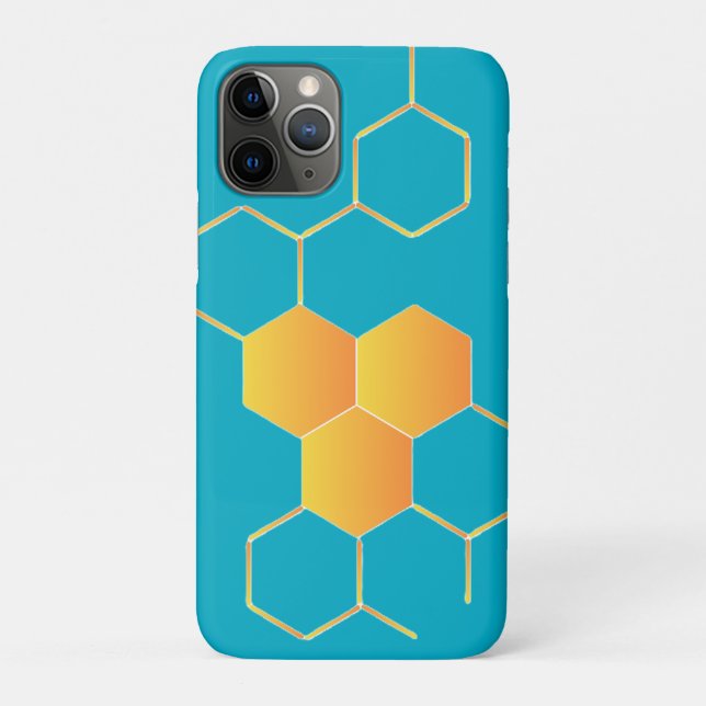 Honeycomb Molecular Muster iPhone 11 Pro Fall Case-Mate iPhone Hülle (Rückseite)