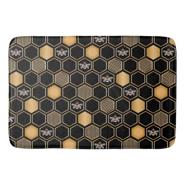 Honeycomb Pattern Badematte (Vorderseite)