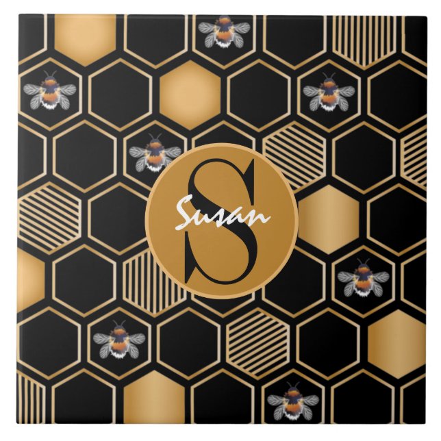 Honeycomb Pattern Fliese (Vorderseite)