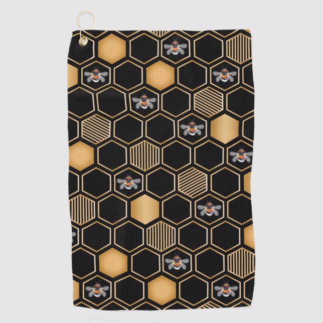 Honeycomb Pattern Golfhandtuch (Vorderseite)