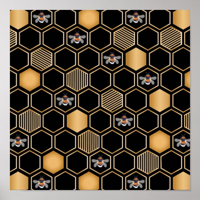 Honeycomb Pattern Poster (Vorne)