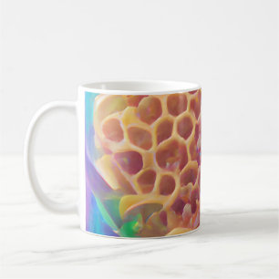Honeycomb psychedelische digitale Kunst Kaffeetasse