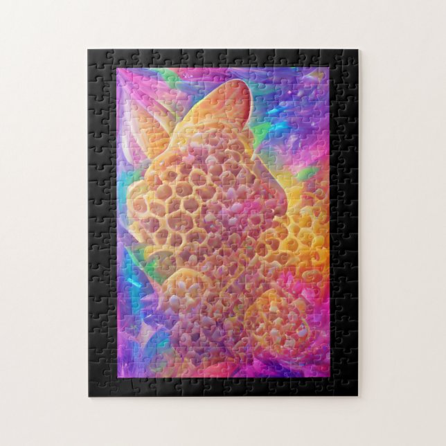 Honeycomb psychedelische digitale Kunst Puzzle (Vertikal)