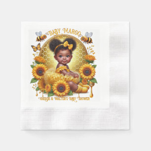 Honeycomb & Sonnenblumen Niedlich Afro Puff Baby G Serviette