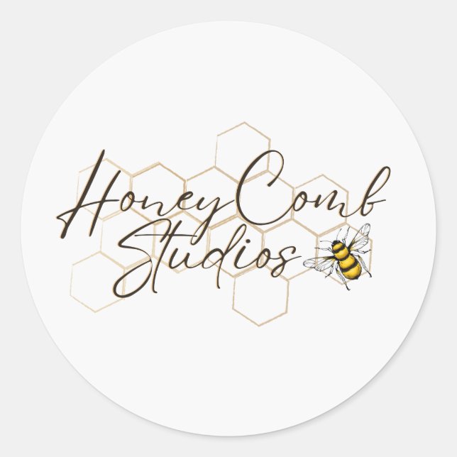 HoneyComb Studios Logo-Sticker Runder Aufkleber (Vorderseite)