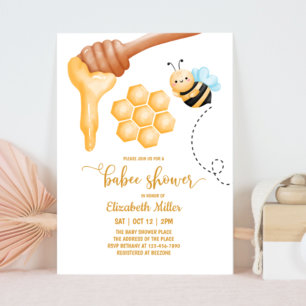 HoneyComb und Bee Baby Shower Einladung